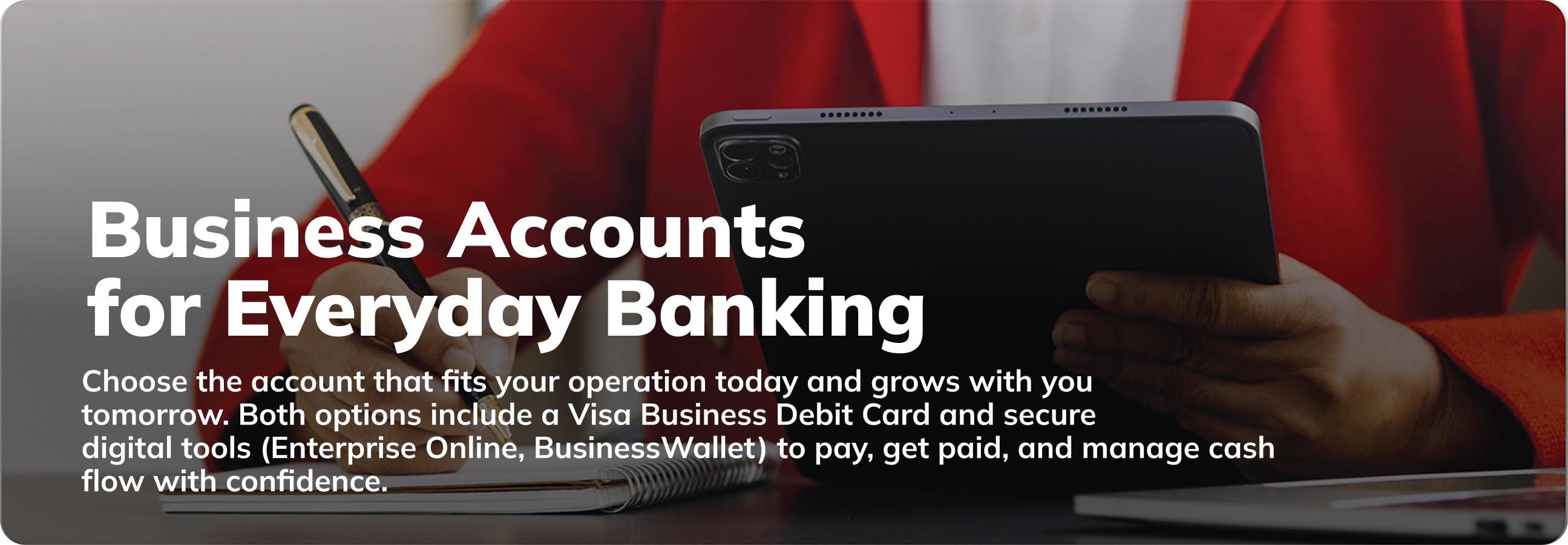Business Account Gateway Banner